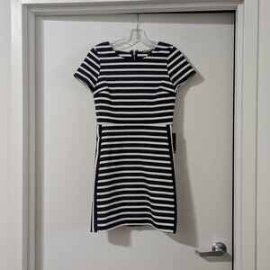 Express Navy/White Striped Short-Sleeve Dress (Size 4) - New with Tags!